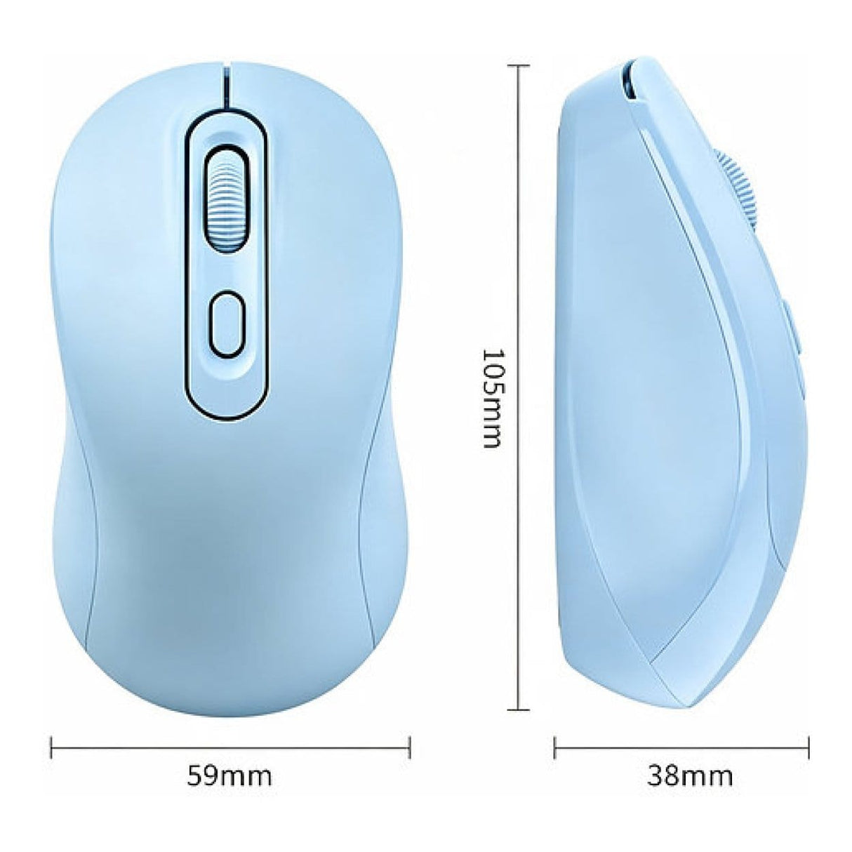 Tuff-Luv USB-C Rechargeable Bluetooth Mouse Powder Blue MF4546