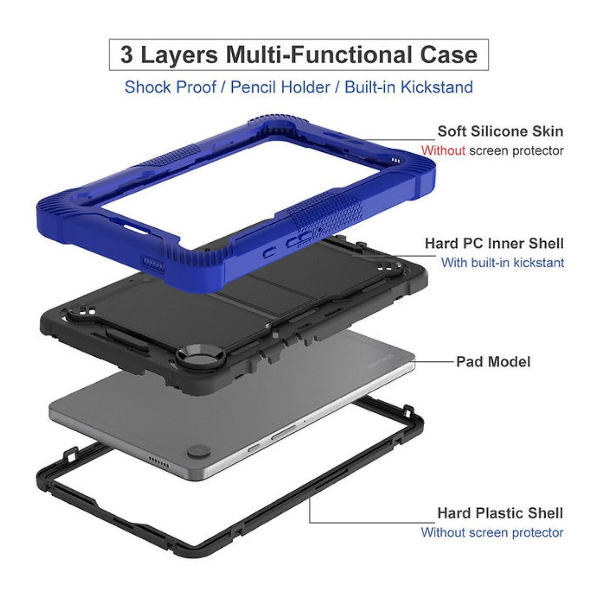 Tuff-Luv Rugged Case for Samsung Galaxy Tab A11 8.7-inch Blue MF4573