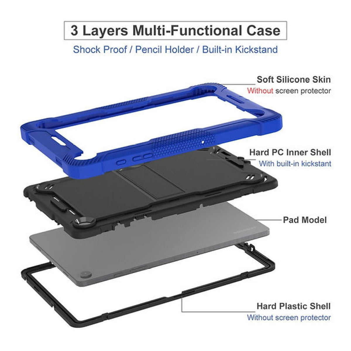 Tuff-Luv Rugged Slim Back Case for Samsung Galaxy Tab A11+ 11-inch Blue MF4574