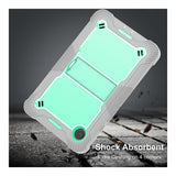 Tuff-Luv Rugged Case for Samsung Galaxy Tab A11 8.7-inch Mint Green and Gray MF4577