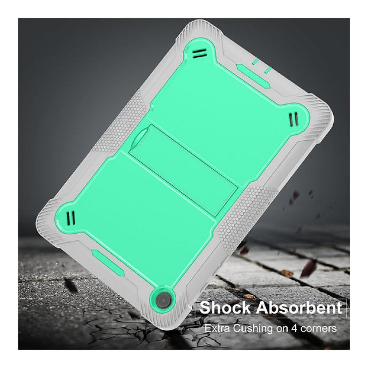 Tuff-Luv Rugged Slim Back Case for Samsung Galaxy Tab A11+ 11-inch Mint Green and Gray MF4578
