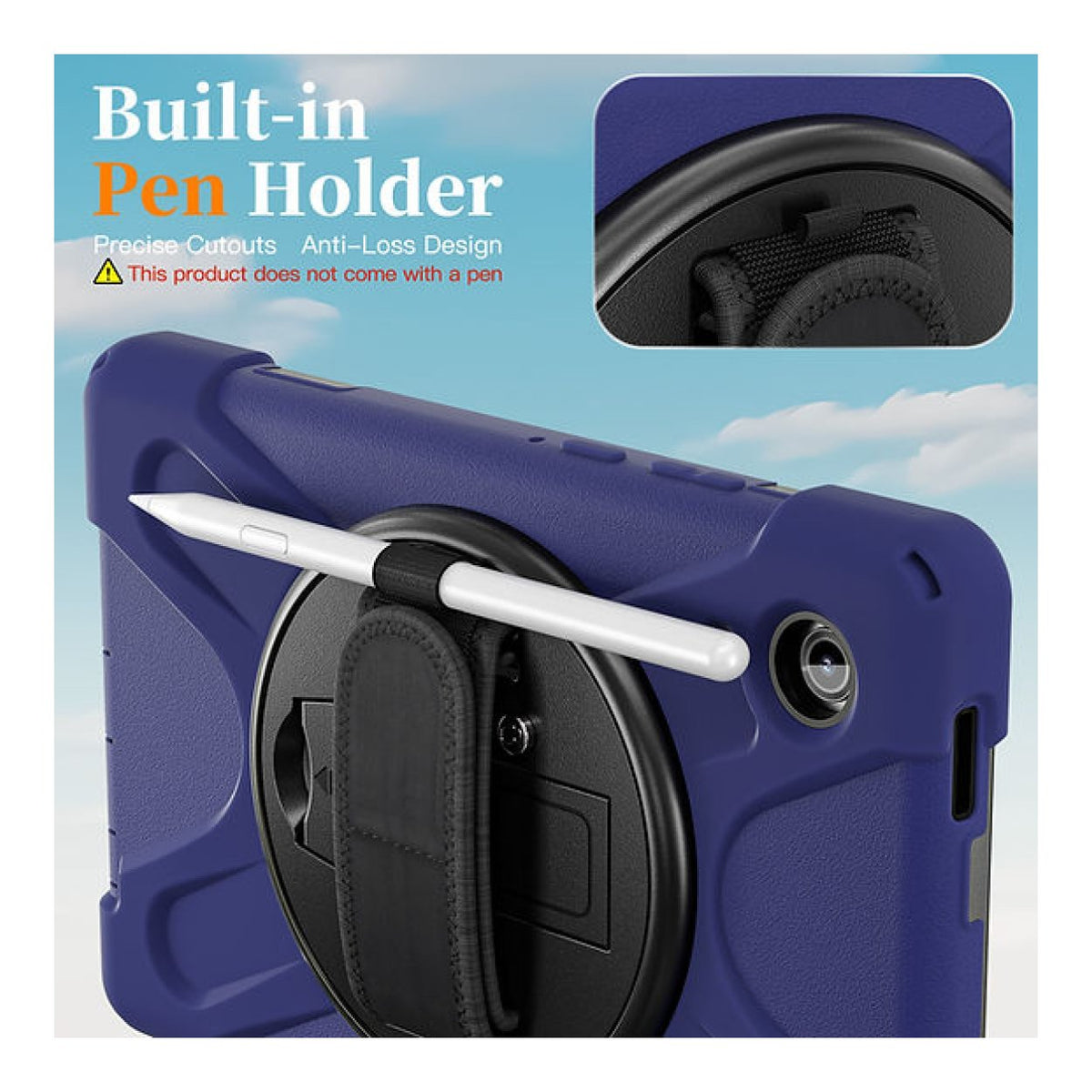 Tuff-Luv Armour Jack Rugged Case for Samsung Galaxy Tab A11 8.7-inch Navy Blue MF4581