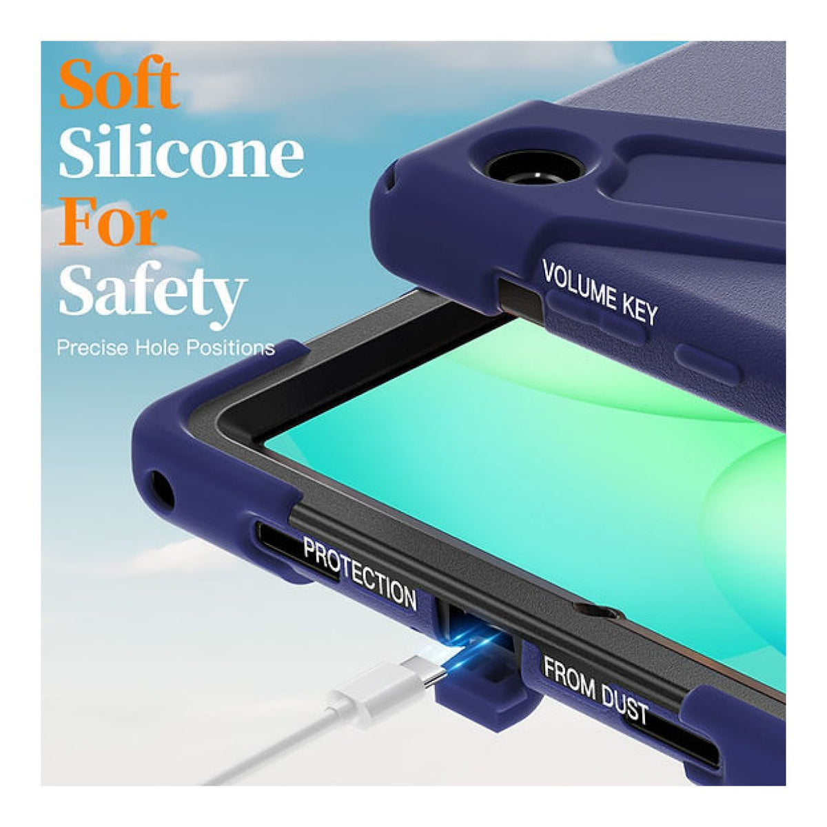 Tuff-Luv Armour Jack Rugged Case for Samsung Galaxy Tab A11+ 11-inch Navy Blue MF4582