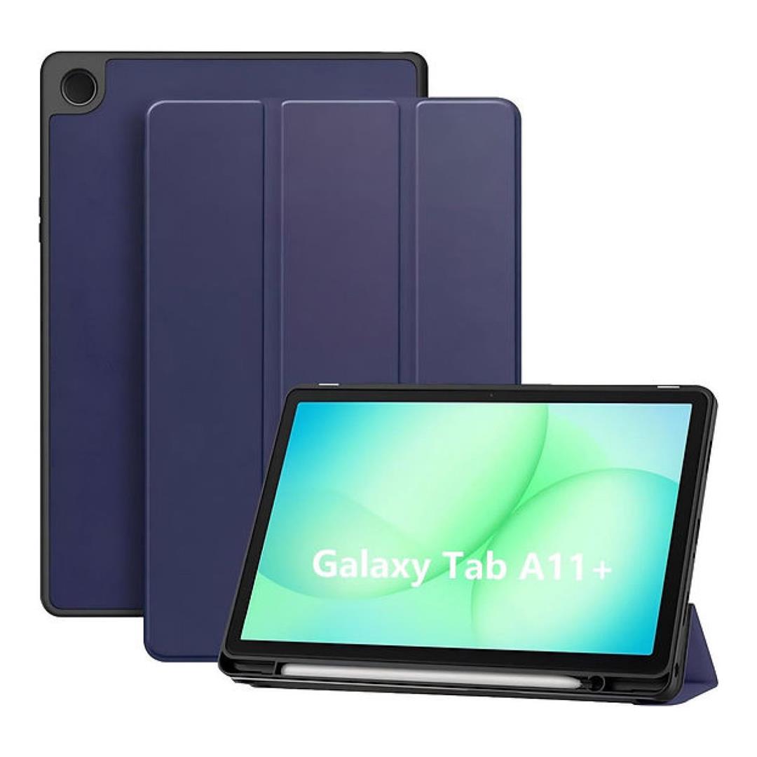 Tuff-Luv Essentials Folio Case with Stand & Pen Slot for Samsung Galaxy Tab A11+ 11-inch Navy Blue MF4586
