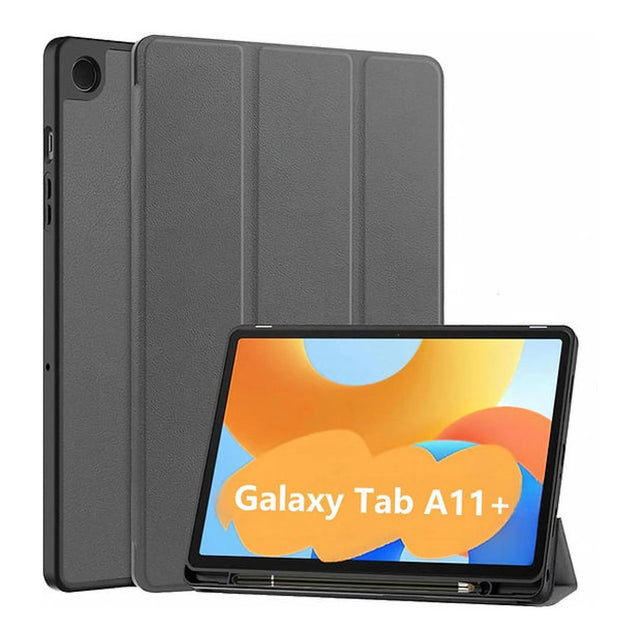 Tuff-Luv Essentials Folio Case with Foldable Stand and Pen Slot for Samsung Galaxy Tab A11+ 11-inch Gray MF4590