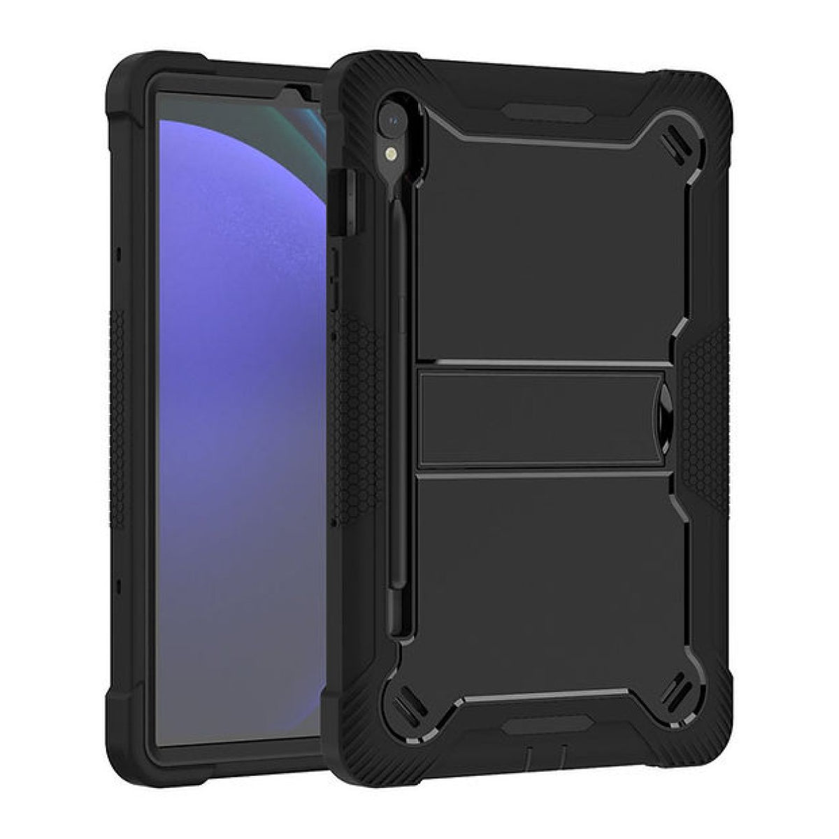 Tuff-Luv Rugged Slim Back Case and Stand for Samsung Galaxy Tab S9/S10 FE 10.9-inch Black MF4604
