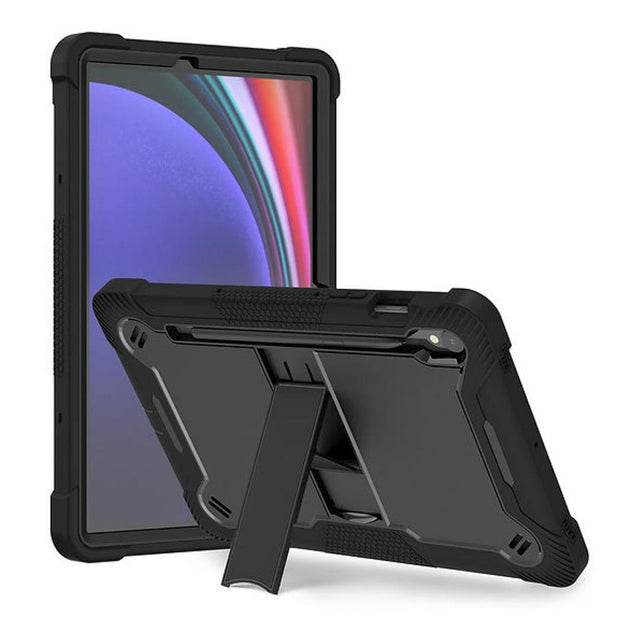 Tuff-Luv Rugged Slim Back Case and Stand for Samsung Galaxy Tab S9/S10 FE 10.9-inch Black MF4604