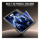 Tuff-Luv Armour Jack Rugged Case with Armstrap, Handstrap and Pen Holder for Samsung Galaxy Tab S12+ 12.4 Black MF4628