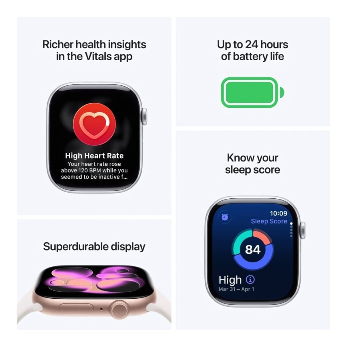 Apple Watch Series 11 GPS + Cellular 42mm Jet Black Aluminium Case with Black Sport Band S/M MF834AF/A