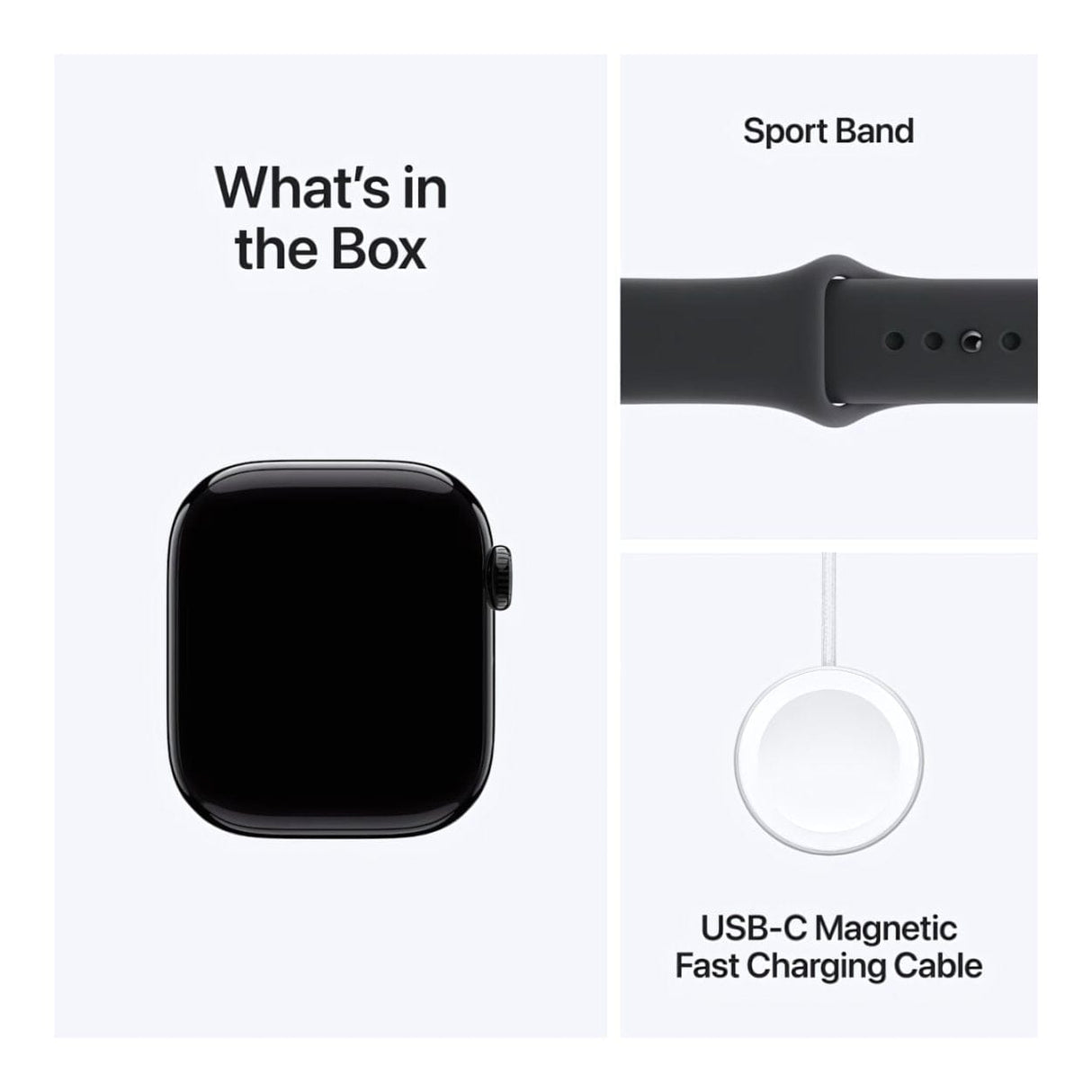 Apple Watch Series 11 GPS + Cellular 42mm Jet Black Aluminium Case with Black Sport Band S/M MF834AF/A