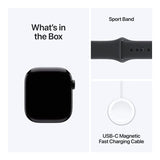 Apple Watch Series 11 GPS + Cellular 42mm Jet Black Aluminium Case with Black Sport Band S/M MF834AF/A