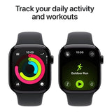 Apple Watch Series 11 GPS + Cellular 42mm Jet Black Aluminium Case with Black Sport Band S/M MF834AF/A