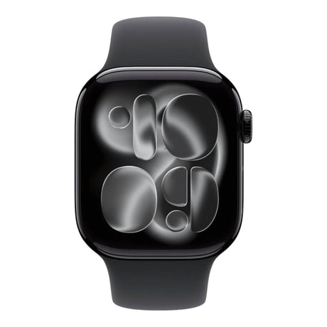 Apple Watch Series 11 GPS + Cellular 42mm Jet Black Aluminium Case with Black Sport Band S/M MF834AF/A