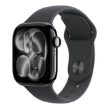 Apple Watch Series 11 GPS + Cellular 42mm Jet Black Aluminium Case with Black Sport Band S/M MF834AF/A