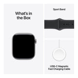 Apple Watch Series 11 GPS + Cellular 42mm Space Grey Aluminium Case with Black Sport Band M/L MF8C4AF/A