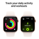 Apple Watch Series 11 GPS + Cellular 42mm Rose Gold Aluminium Case with Light Blush Sport Band S/M