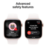 Apple Watch Series 11 GPS Cellular 42mm Rose Gold Aluminium Case with Light Blush Sport Band M/L MF8F4AF/A