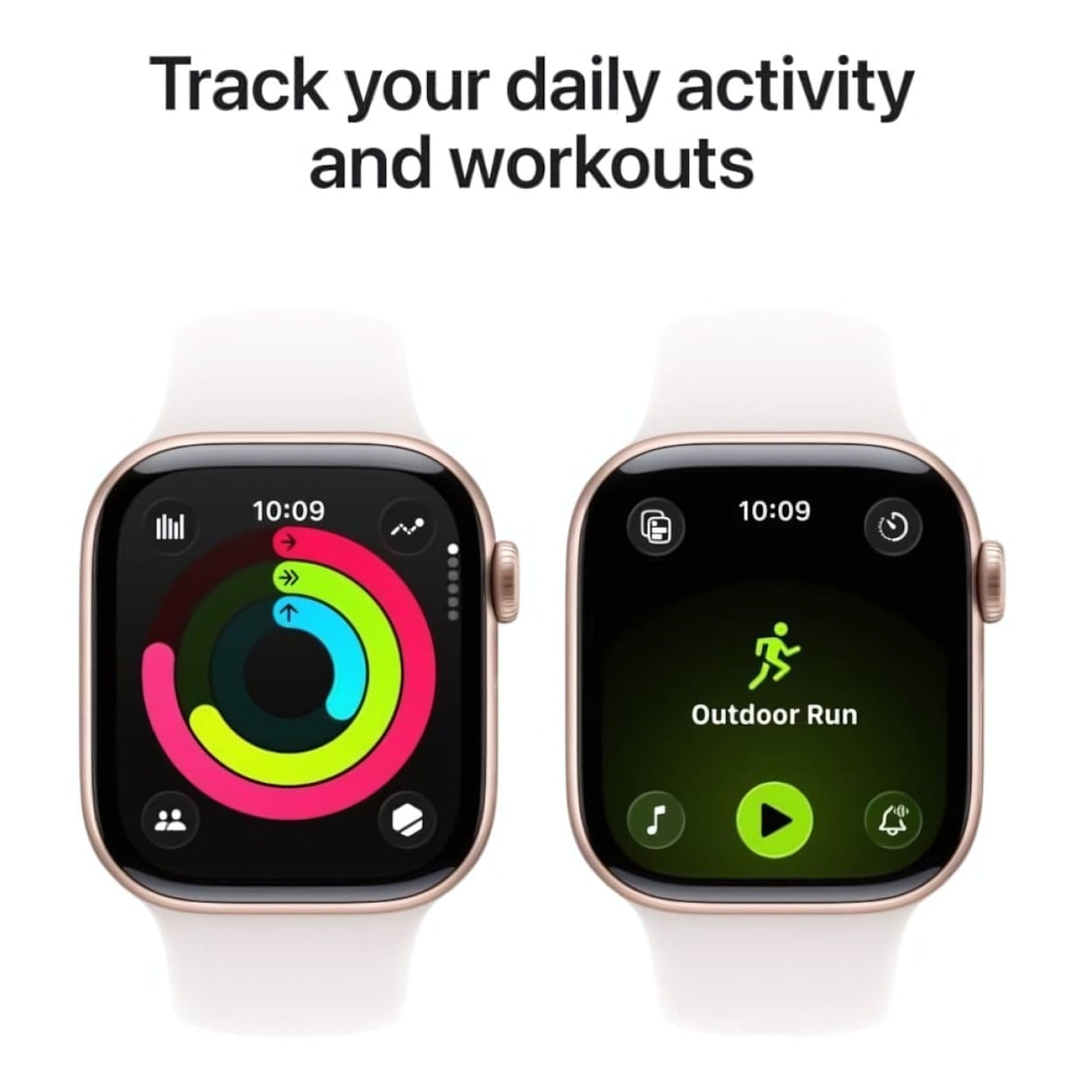 Apple Watch Series 11 GPS Cellular 42mm Rose Gold Aluminium Case with Light Blush Sport Band M/L MF8F4AF/A