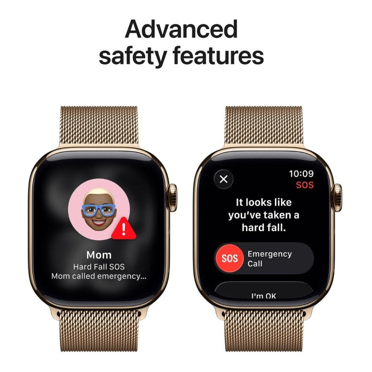 Apple Watch Series 11 GPS + Cellular 42mm Gold Titanium Case with Gold Milanese Loop MF8Y4AF/A