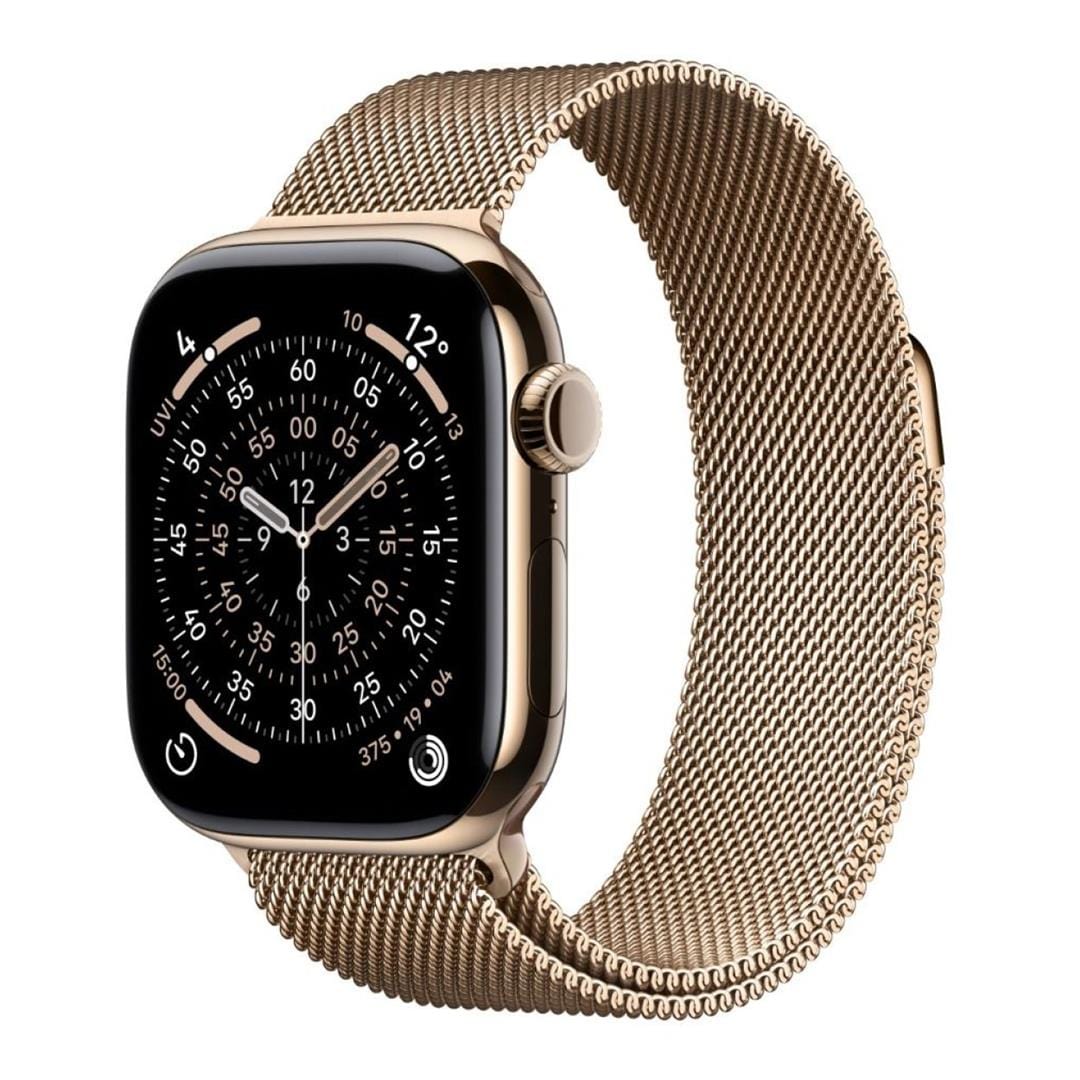 Apple Watch Series 11 GPS + Cellular 42mm Gold Titanium Case with Gold Milanese Loop MF8Y4AF/A