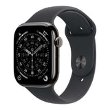 Apple Watch Series 11 GPS + Cellular 46mm Slate Titanium Case with Black Sport Band M/L