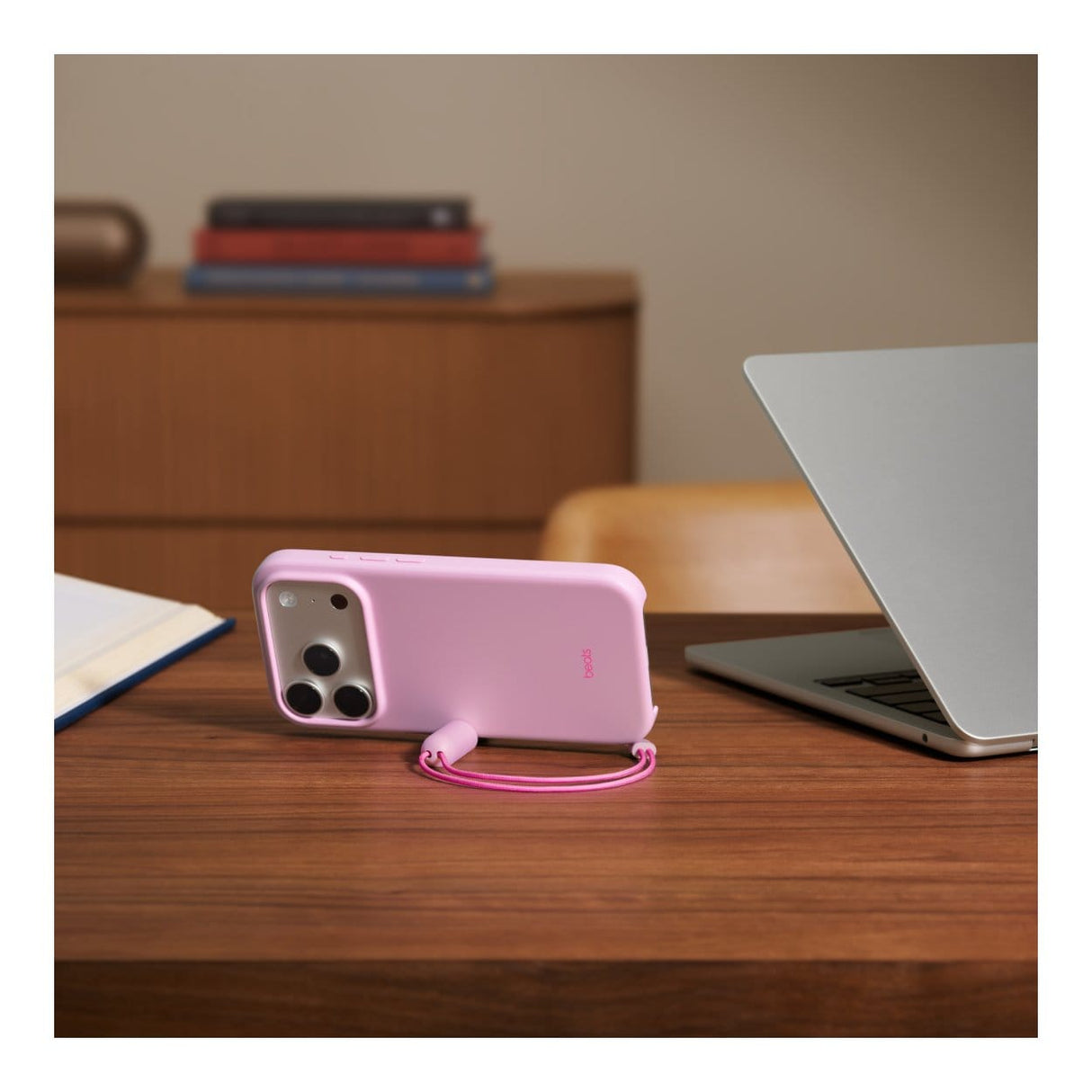 Apple Beats iPhone 17 Pro Protective Kickstand Phone Case with MagSafe - Pebble Pink MGY84LL/A