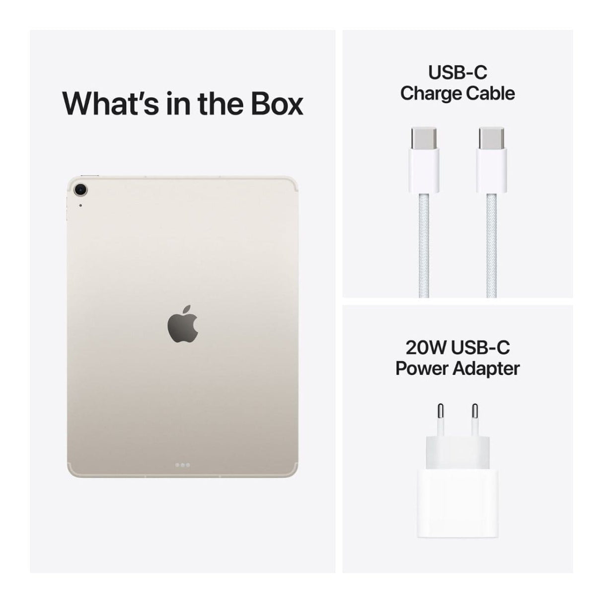 Apple iPad Air 13-inch Tablet - Apple M4 128GB ROM 12GB RAM Wi-Fi Cellular iPadOS 26 Starlight MH9F4QA/A