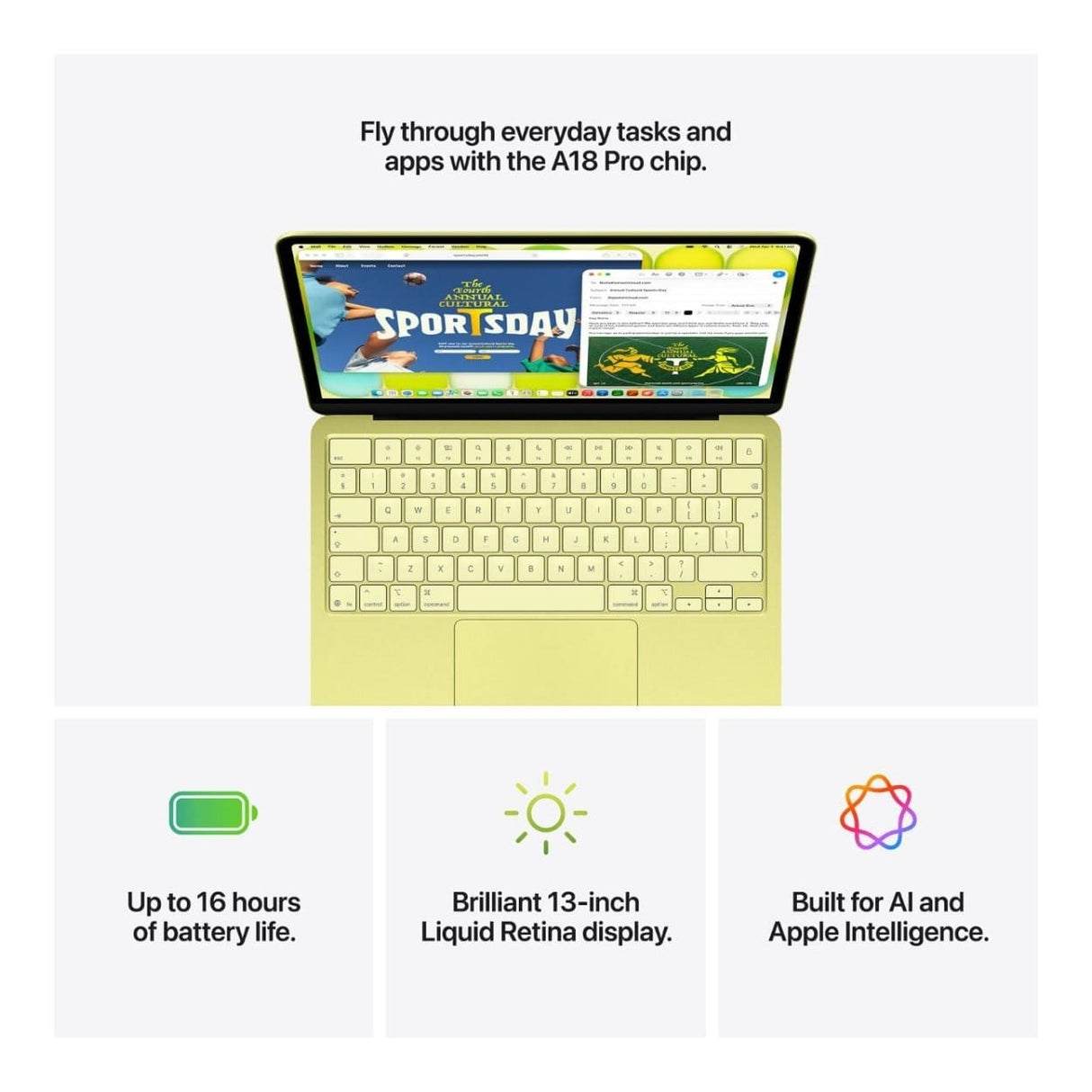 Apple MacBook Neo 13-inch Retina Laptop - Apple A18 Pro 256GB SSD 8GB RAM macOS Indigo
