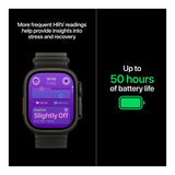 Apple Watch Ultra 4 GPS + Cellular 49mm Natural Titanium Case with Translucent Grey Ocean Band MJAD4AF/A
