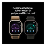 Apple Watch Ultra 4 GPS + Cellular 49mm Natural Titanium Case with Translucent Grey Ocean Band MJAD4AF/A