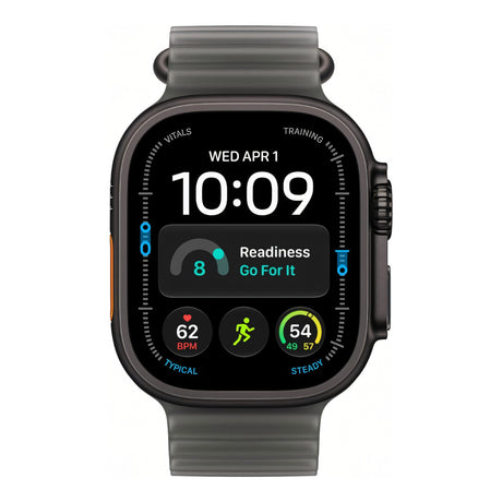 Apple Watch Ultra 4 GPS + Cellular 49mm Natural Titanium Case with Translucent Grey Ocean Band MJAD4AF/A