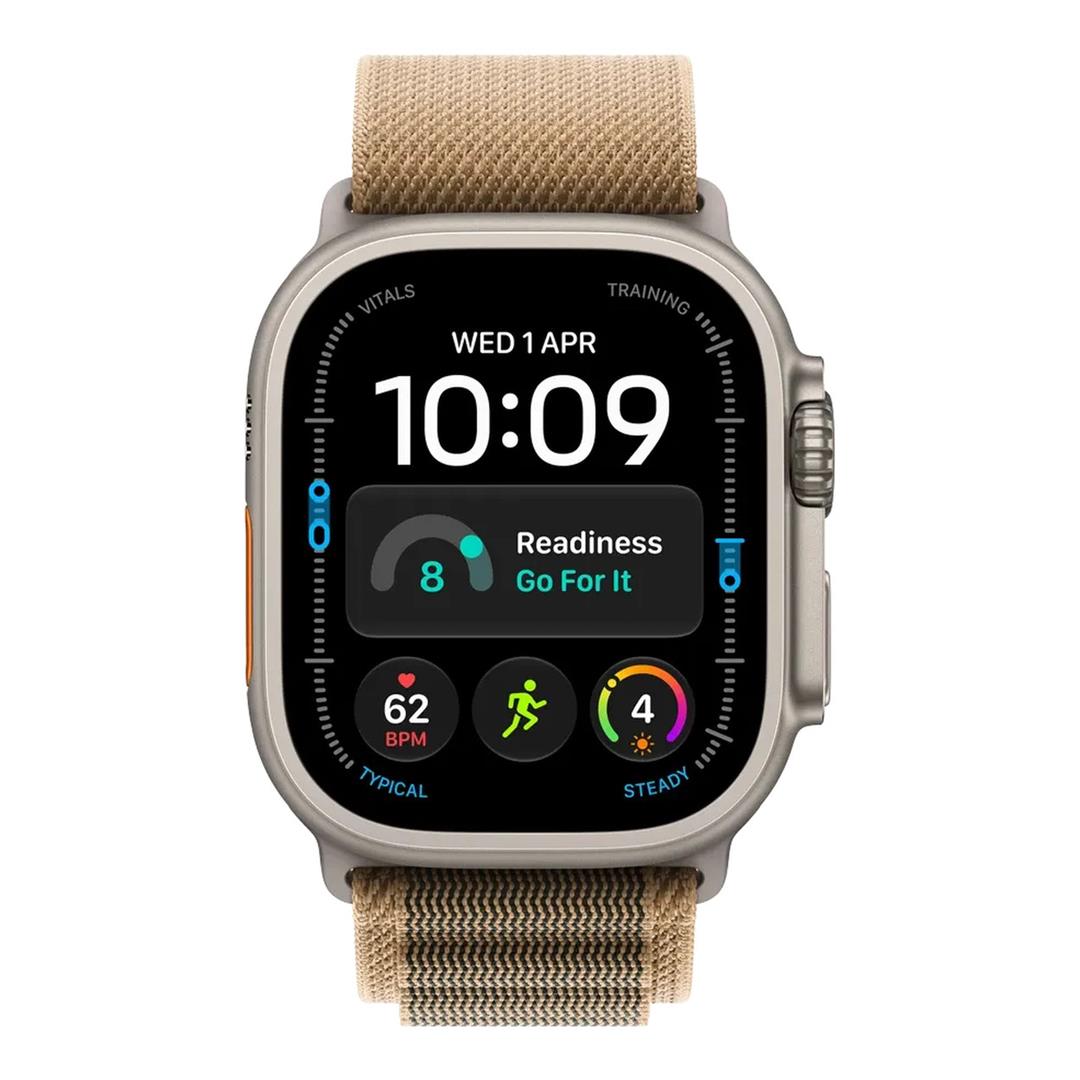 Apple Watch Ultra 4 GPS + Cellular 49mm Natural Titanium Case with Desert Alpine Loop - Large