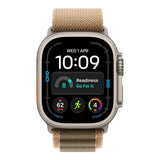 Apple Watch Ultra 4 GPS + Cellular 49mm Natural Titanium Case with Desert Alpine Loop - Large
