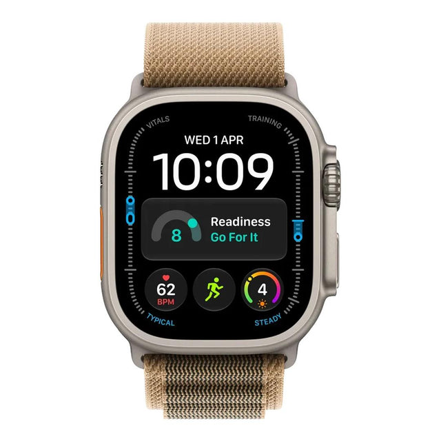 Apple Watch Ultra 4 GPS + Cellular 49mm Natural Titanium Case with Desert Alpine Loop - Large
