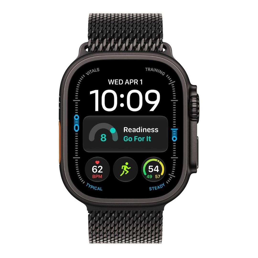 Apple Watch Ultra 4 GPS + Cellular 49mm Black Titanium Case with Black Titanium Milanese Loop - M