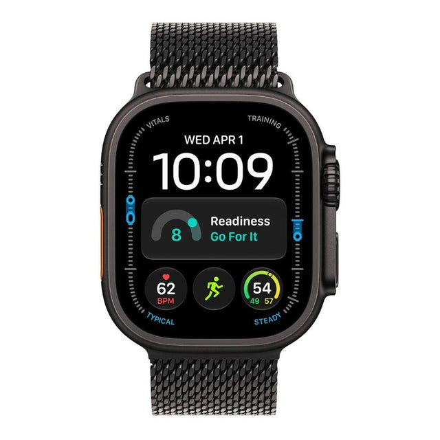 Apple Watch Ultra 4 GPS + Cellular 49mm Black Titanium Case with Black Titanium Milanese Loop - M