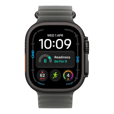 Apple Watch Ultra 4 GPS + Cellular 49mm Black Titanium Case with Translucent Black Ocean Band