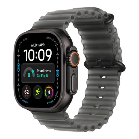 Apple Watch Ultra 4 GPS + Cellular 49mm Black Titanium Case with Translucent Black Ocean Band