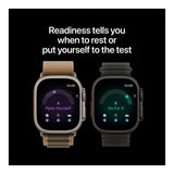 Apple Watch Ultra 4 GPS + Cellular 49mm Black Titanium Case with Burgundy Alpine Loop - Medium