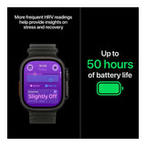 Apple Watch Ultra 4 GPS + Cellular 49mm Black Titanium Case with Burgundy Trail Loop M/L