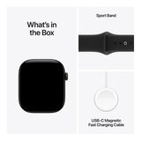 Apple Watch Series 12 GPS 42mm Black Aluminium Case with Black Sport Band S/M