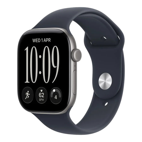 Apple Watch Series 12 GPS 46mm Space Grey Aluminium Case with Navy Blue Sport Band S/M