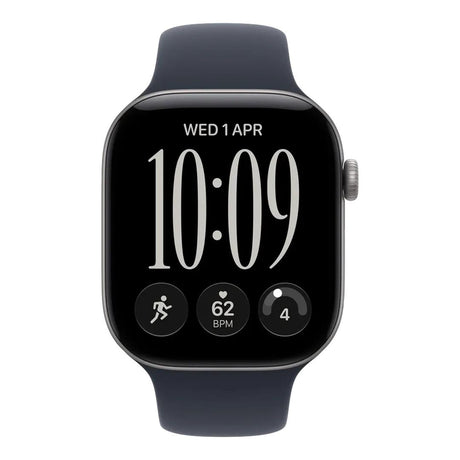 Apple Watch Series 12 GPS 46mm Space Grey Aluminium Case with Navy Blue Sport Band M/L
