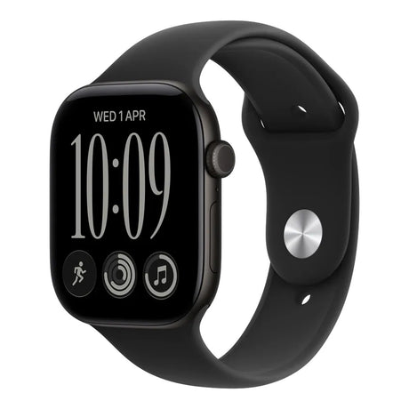 Apple Watch Series 12 GPS 46mm Black Aluminium Case with Black Sport Band S/M