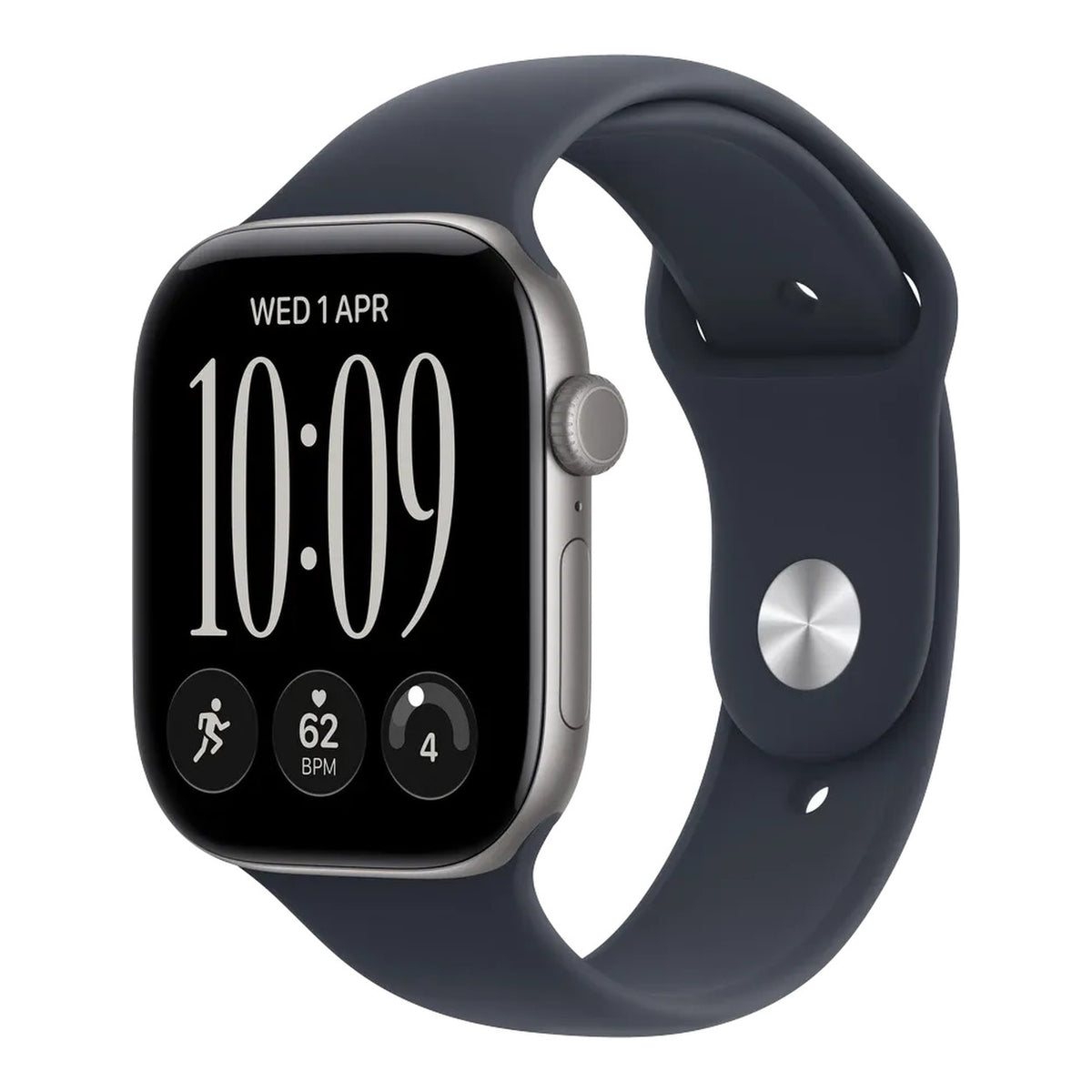 Apple Watch Series 12 GPS + Cellular 42mm Space Grey Aluminium Case with Navy Blue Sport Band S/M