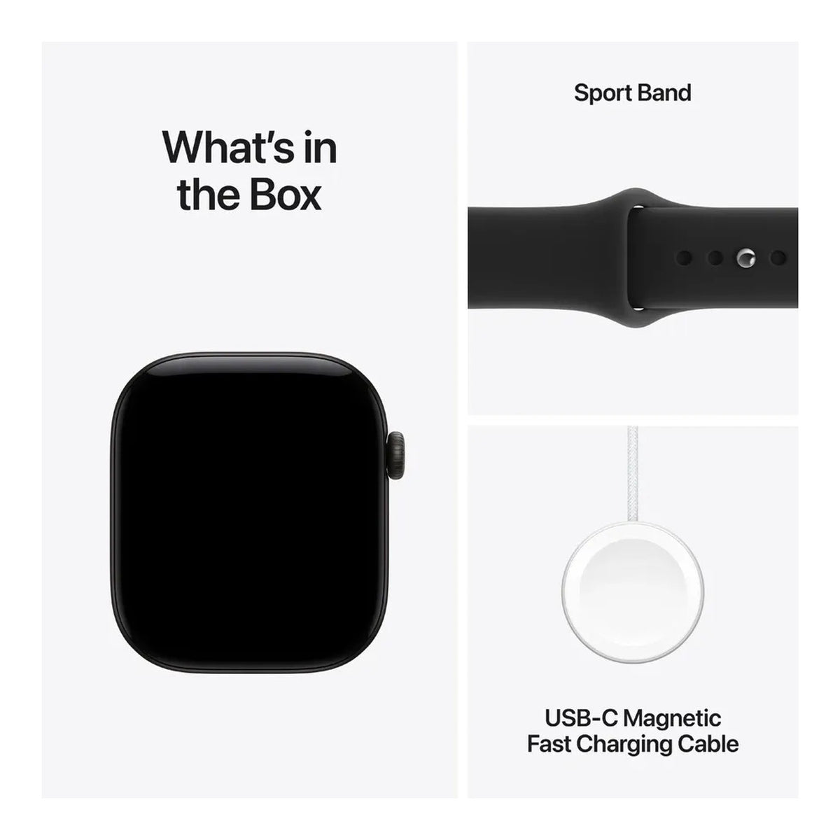 Apple Watch Series 12 GPS + Cellular 42mm Black Aluminium Case with Black Sport Band S/M