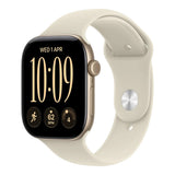 Apple Watch Series 12 GPS + Cellular 42mm Light Gold Aluminium Case with Sand Sport Band S/M