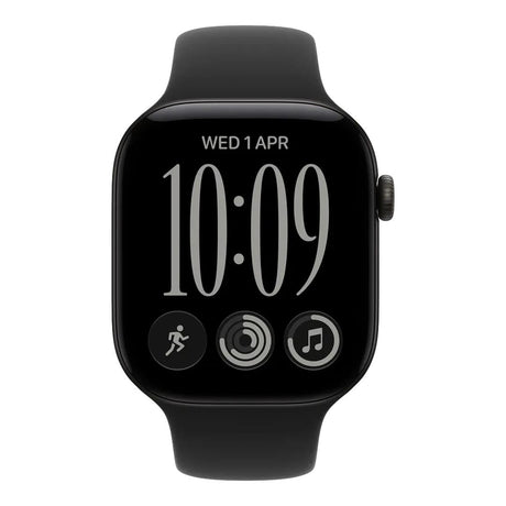 Apple Watch Series 12 GPS + Cellular 46mm Black Aluminium Case with Black Sport Band M/L