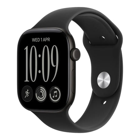 Apple Watch Series 12 GPS + Cellular 46mm Black Aluminium Case with Black Sport Band M/L