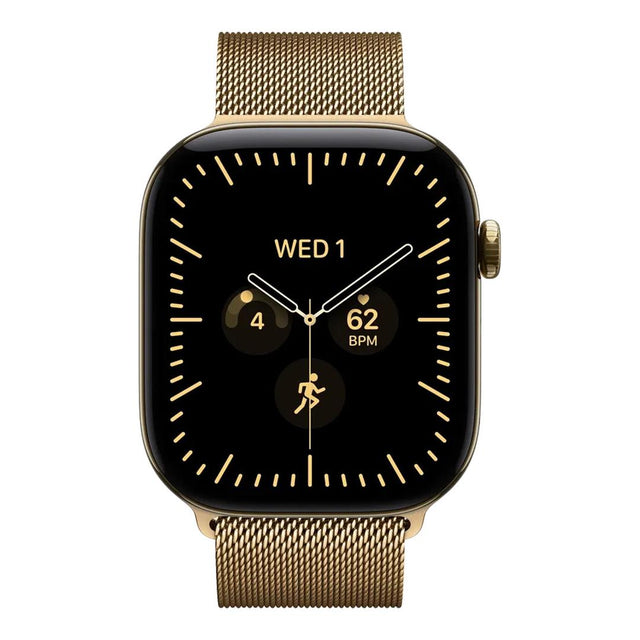 Apple Watch Series 12 GPS + Cellular 42mm Radiant Gold Titanium Case with Radiant Gold Milanese Loop